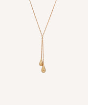 Collar Double Drop doble pendulo gotas