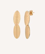 Gold Double Oval Earrings